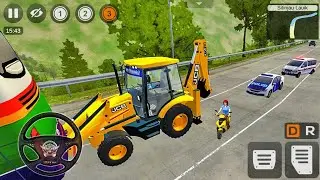 Jcb(pull) the truck which is in the field and deliver to the car mechanic 