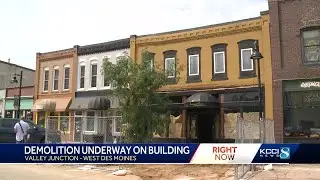 Demolition underway on Valley Junction building