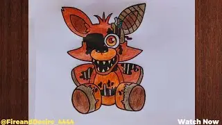 How to draw withered foxy easy