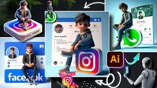 How To Create 3D Ai Social Media Profile Image | Trending Social Media Profile Name Photo Editing
