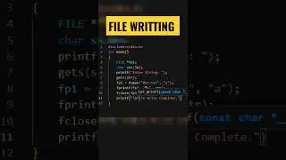 Writing a File by using C 