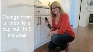 How to Install Cabinet Hardware Cup Pulls in 5 Minutes