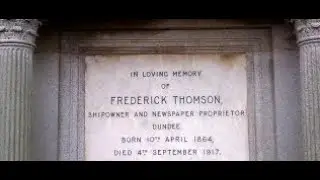 Frederick Thomson Gravestone With Music On History Visit To Western Cemetery Dundee Scotland