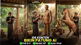 Auto Viral FB Pro! Cara Bikin Video AI Pemahat Patung Satisfying Modal HP!