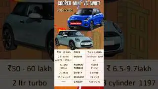 comparison between suzuki swift and Cooper mini. #automotive #autoreview #Autohunger #swift #ytshort