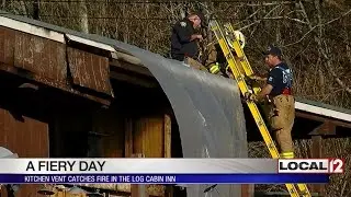 Kitchen vent catches fire in Log Cabin Inn