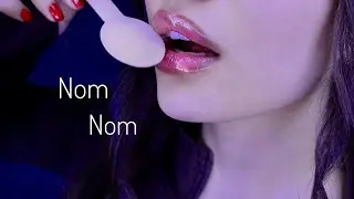 ASMR Nom Nom Ear to Ear 👂 Wooden Spoon & Mouth Sounds Tingle For Sleep