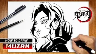 How to draw Female Muzan from Kimetsu No Yaiba