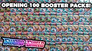 Opening 100 Pokemon Sword & Shield Booster Packs!