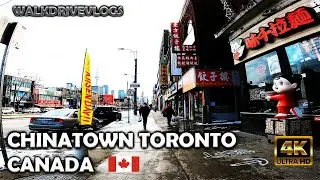 【4K】Chinatown Toronto Canada Walk on February 15, 2021