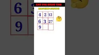 🤔Can you solve this??Missing Number Puzzle #Reasoning Questions #Comptitiveexam #shorts #shortsfeed