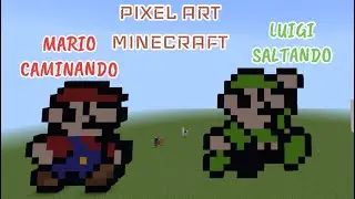 PIXEL ARTS DE MARIO Y LUIGI CAMINANDO Y SALTANDO EM MINECRAFT! | DANIGAMES