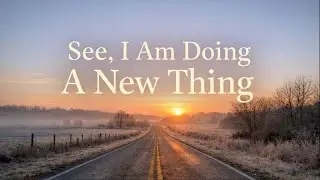 See, I Am Doing a New Thing (A New Year’s Worship Prayer)
