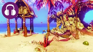 Falling Asleep At The MAGICAL BEACH 💤 Relaxing WIND SOUNDS & Ocean Ambience
