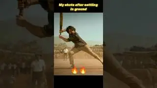 My shots after I settled in pitch 🔥|peddi movie#cricket#ramcharan#viral#shorts#trending