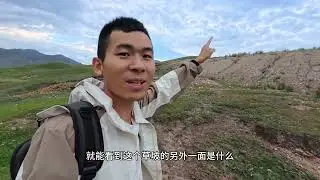 生活无解，户外撒野，新疆草原遇到老鹰盘旋，还看到了好美的彩虹#大草原 #vlog旅行记 #户外