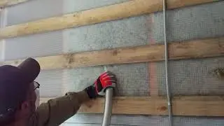 Задувка минваты PAROC BLT 3 или BLT 9 в стену, часть 4