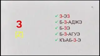 Çerkesçe (Doğu Diyalekti) Ders 2: З-И-Й-К-КУ-КӀ-КӀУ-КЪ-КЪУ-КХЪ-КХЪУ Harfleri