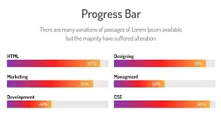 Elementor Progress Bar Block V3 with  Gradient Color.