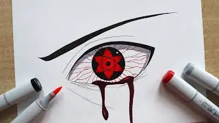How to Draw Sasuke's Mangekyou Sharingan - Amaterasu