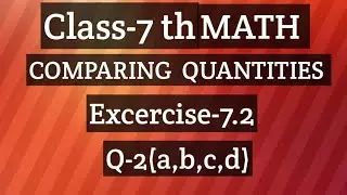 Class-7 th Maths Excercise-7.2 Q-2(A,B,C,D)NCERT  SOLUTION 