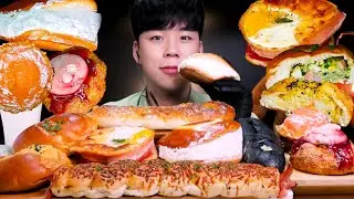 전주 맘스브레드 크림빵 스콘 여러가지 빵 먹방 디저트 리얼사운드パンモッパン BREAD DESSERT MUKBANG ASMR