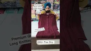 Beautiful Premium Quality Long Knitting Coats Free Size #order #knitting #coats #angoorawool #order