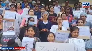 Joy Hospital Attapur Doctors Protest Over Kolkata Doctor Incident | Public News Telangana