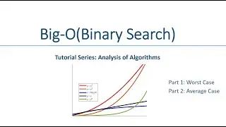 Big-O order Time Complexity for Binary Search: worst-case & average-case