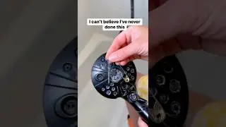 Clean the holes in my shower head 🚿 #shower #cleaning #bathroom #home #clean