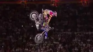 Thomas Pag&egrave;s lands WORLD FIRST EVER bike flip at Red Bull X-Fighters Madrid 2014