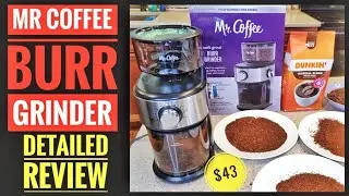 DETAILED REVIEW Mr Coffee Cafe Grind 18 Cup Automatic Burr Grinder UNBOXING