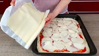 🍕 Покройте тесто слоеным тестом и у вас получится супер пицца!