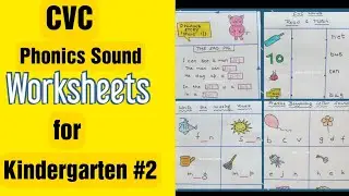 CVC Phonics activity Worksheets for Kindergarten # 2 | #phonicsworksheets #homeschooling