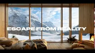 1 Hour Relaxing Piano Music | Cozy Fireplace & Swiss Alpine Mountains | Deep Sleep, Stress Relief