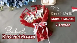 BUKET SNACK MERAH PUTIH BINGKISAN MALAM 17 AGUSTUS MURAH MERIAH 2 LEMBAR KERTAS CELLOPHANE