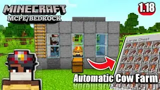 *NEW* 1.18 AUTOMATIC COW FARM TUTORIAL for Minecraft Bedrock Edition (MCPE/XBOX/Win10 & Others)