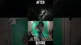 Greenscreen in Blender Before / After