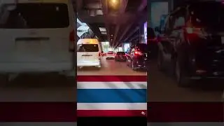 🛻 Bangkok Traffic with Asian Relaxing Music 4k ♫☊