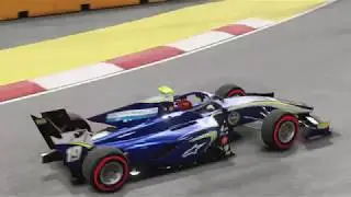 F1 2019 Singapore Gp - driving Lando Norris GP2 Car Hotlaps no setup Carlin Team (1.54.804)