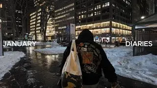 nyc: snow storms, winter routines, internships, cozy time