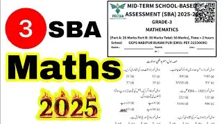 Grade 3 mid term sba math | Maths | mathematics | 2025 | for Teachers | School based assessment |