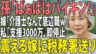 孫「ばぁばはバイキン！」嫁「介護職は汚いｗ」私「なら援助やめます」→ 翌日、3140万円の請求書と税務調査をプレゼントした結果ｗｗ 【シニアライフ】【60代以上の方へ】
