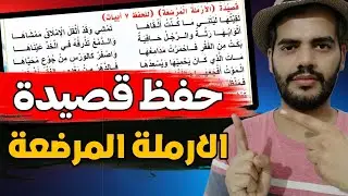 شرح وحفظ قصيدة الارملة المرضعة | ثالث متوسط