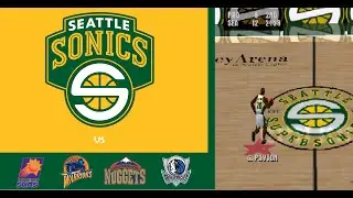 NBA Live 2002 (RETRO BASKET SEASON 1 #3) SEATTLE SUPERSONICS vs SUNS, WARRIORS, NUGGETS y MAVERICKS