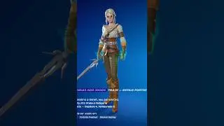 REVIEW CIRI | Teste r&aacute;pido de skin Fortnite. #thewitcher #fortnite #lojafortnite #ciri #skin #skins
