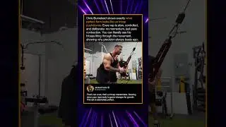 Chris Bumstead shows exactly what perfect form looks like on tricep pushdowns.