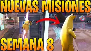 COMO COMPLETAR TODAS LAS MISIONES DE LA SEMANA 8 - MISIONES DE ESTA TEMPORADA DE FORTNITE - DESAFIOS