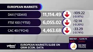 Eurozone PMI is 30.5, European markets slide on grim economic data
