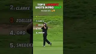 Top 5 Luckiest Shots in Pro Golf ⛳ #shorts #golf